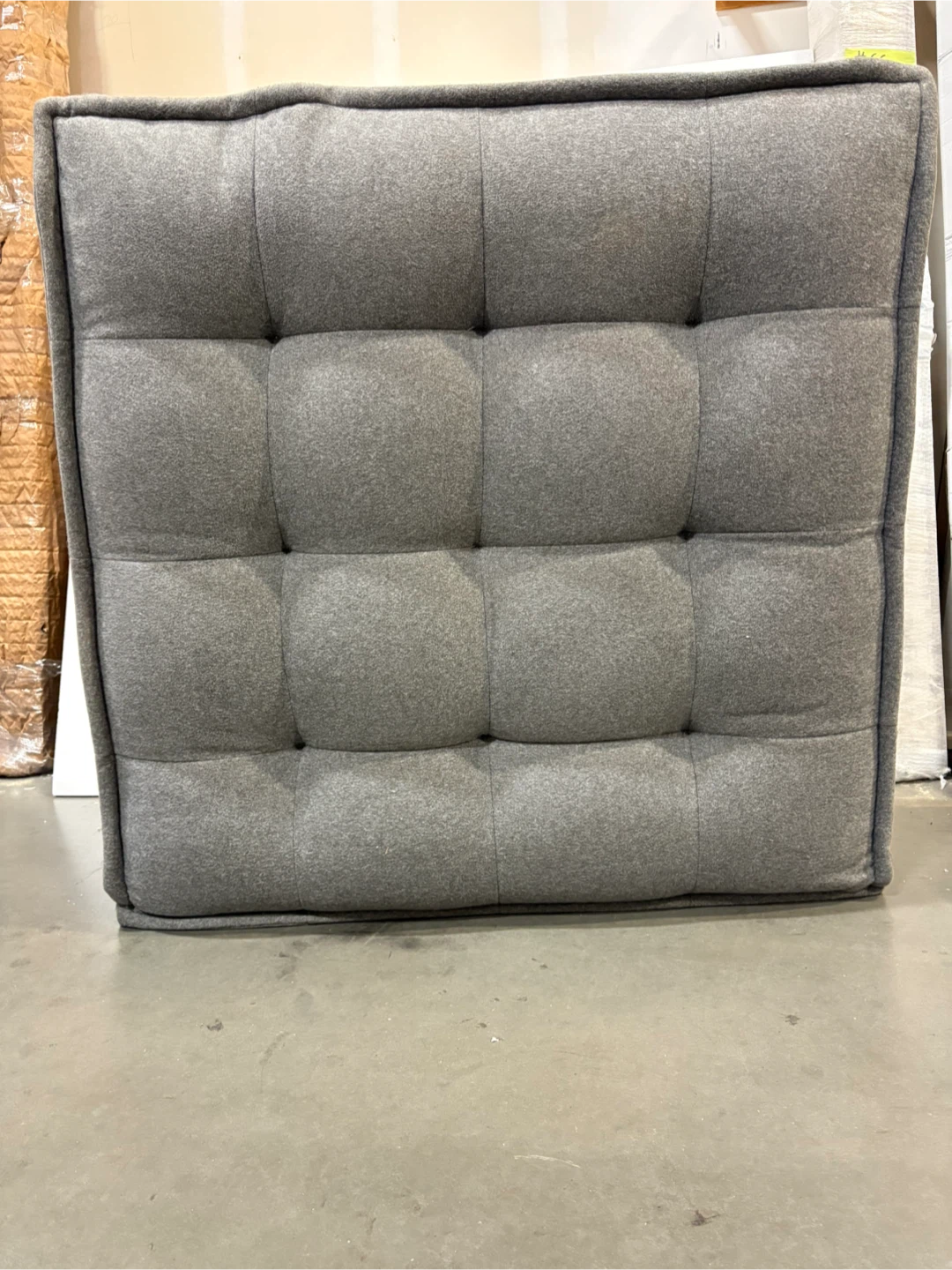 Thomasville Grey Tufted Ottoman