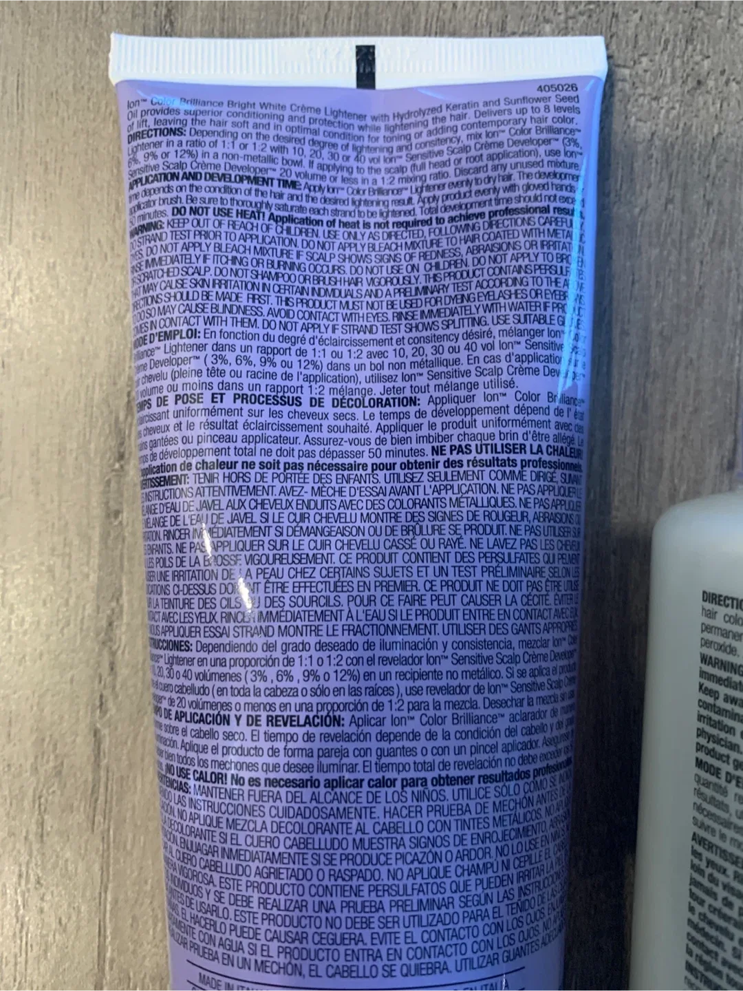 Ion Color Brilliance Bright White Creme Lightener Kit image indicator(5)