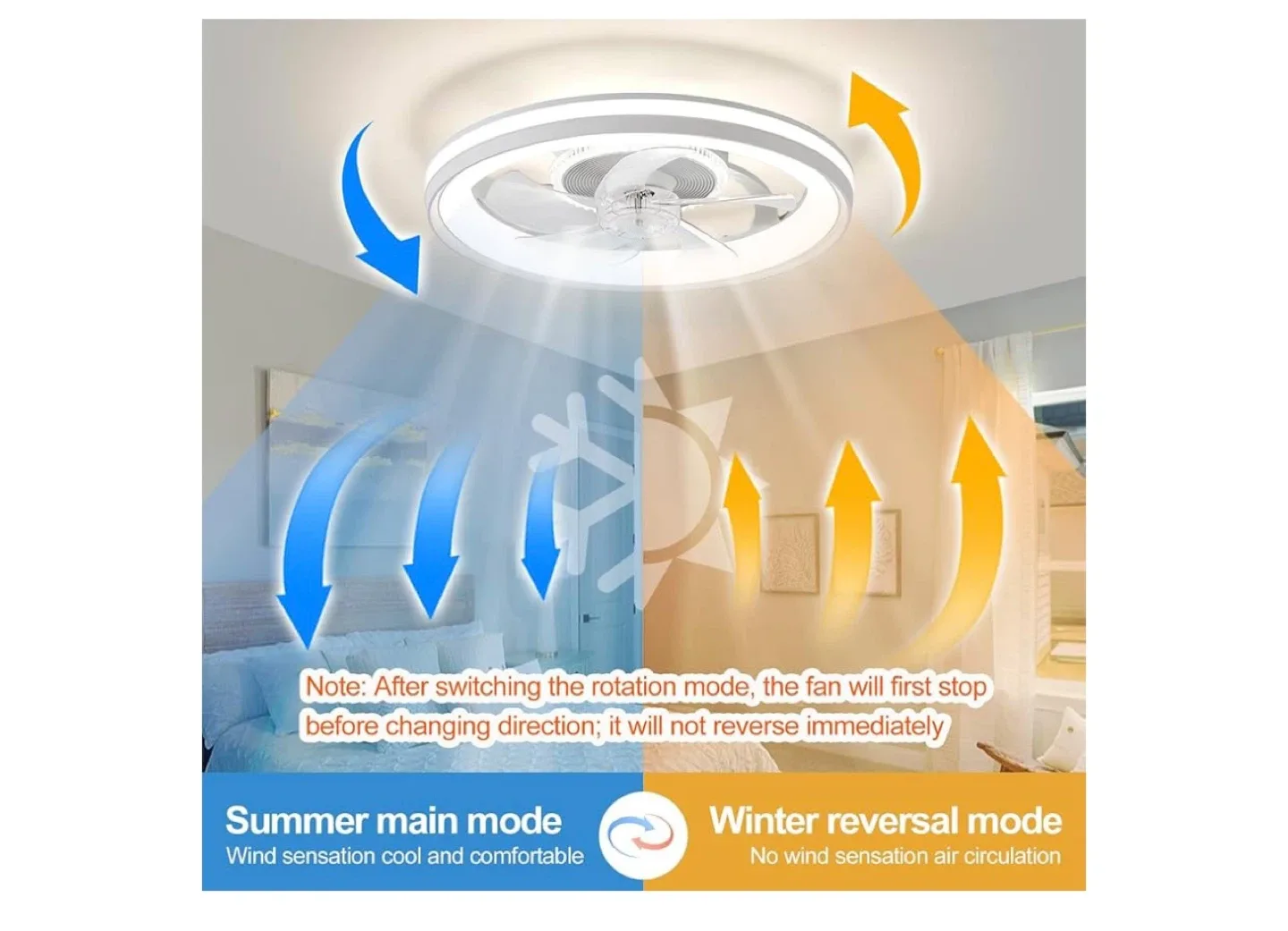 LED Ceiling Fan with Light & Remote image indicator(3)