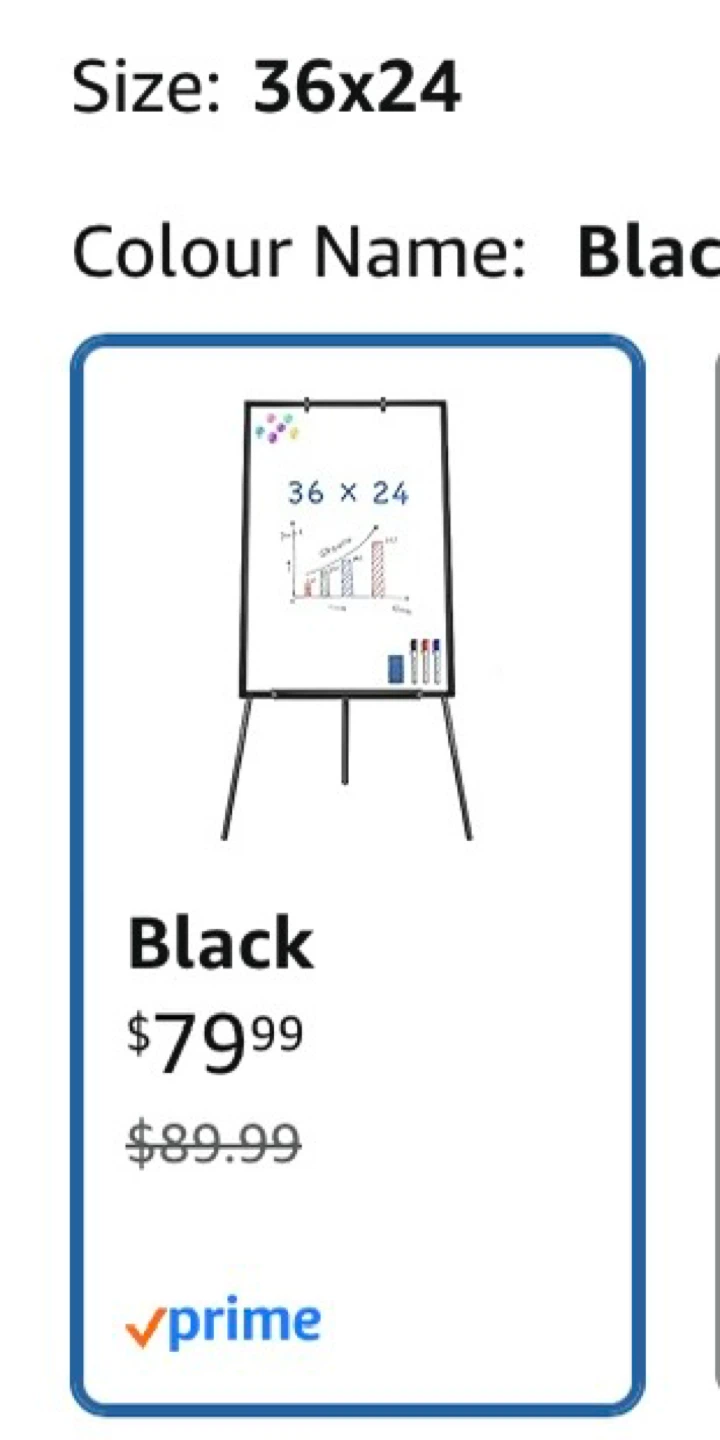 Black Easel Whiteboard 36x24 - photo 3