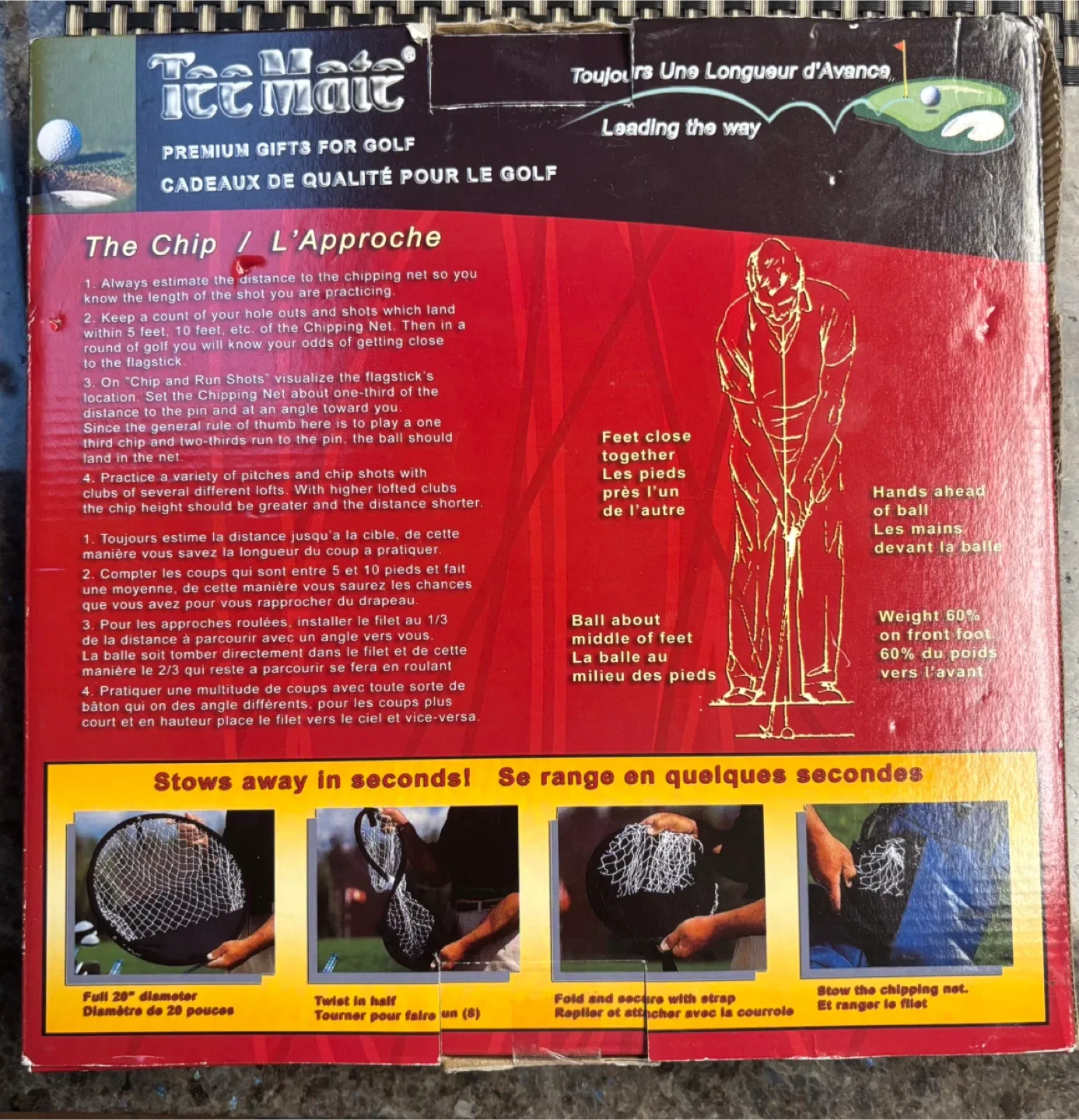 TeeMate Chipping Net - Pop-Up Style, 20" Diameter image indicator(2)