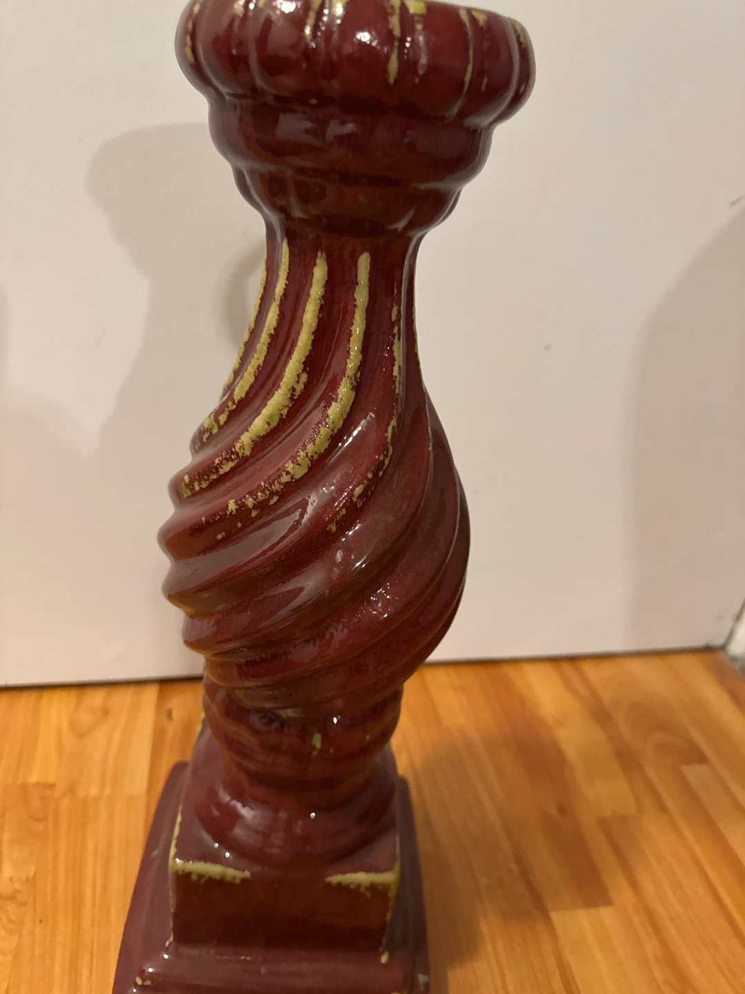 Burgundy Decorative Pillar Candle Holder - photo 2