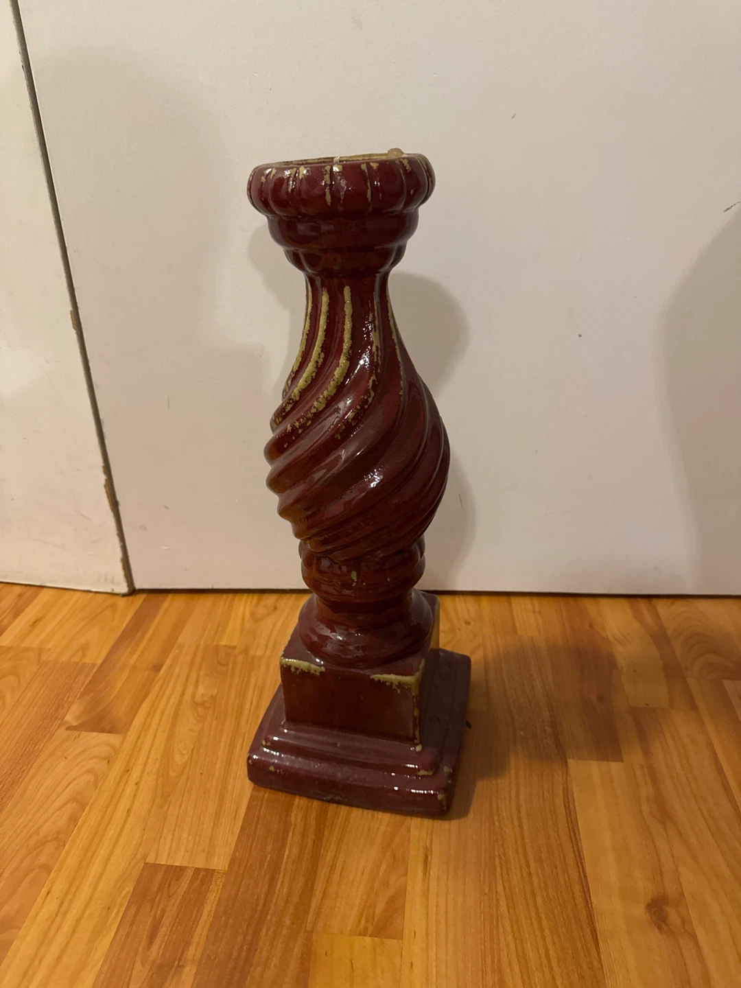 Burgundy Decorative Pillar Candle Holder