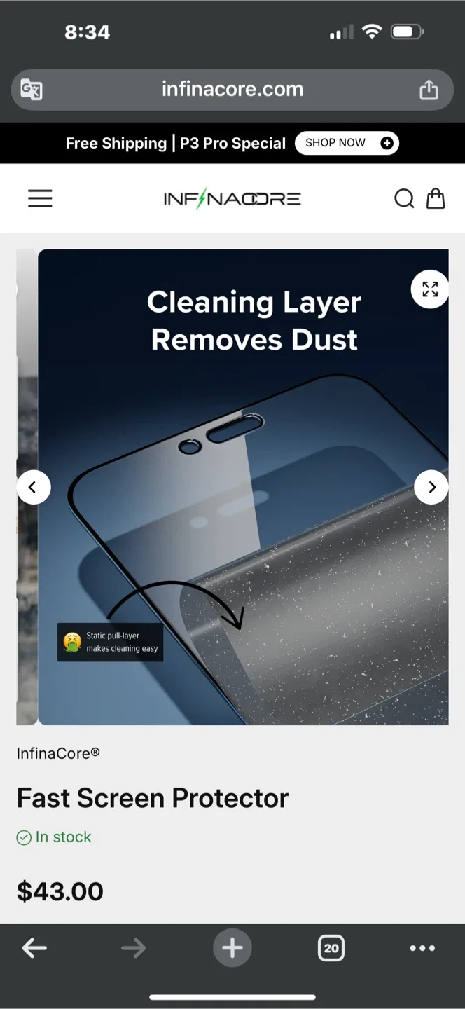 iPhone 16 Screen Protector InfinaCore Fast image indicator(2)