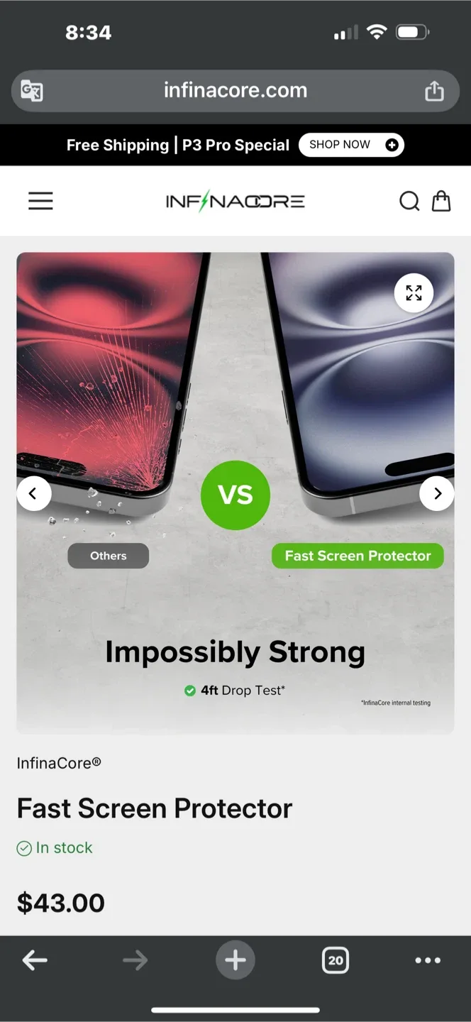 iPhone 16 Screen Protector InfinaCore Fast image indicator(4)