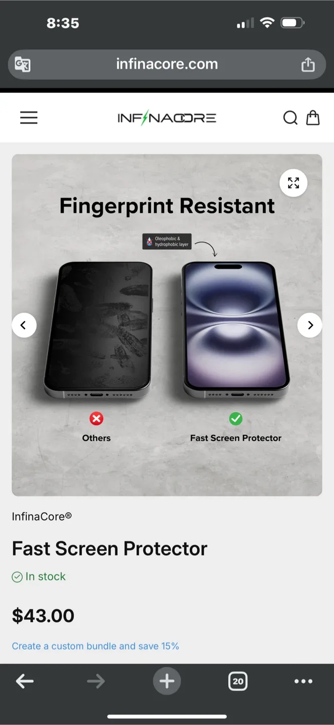 iPhone 16 Screen Protector InfinaCore Fast image indicator(7)