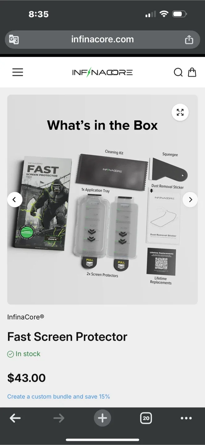 iPhone 16 Screen Protector InfinaCore Fast image indicator(8)