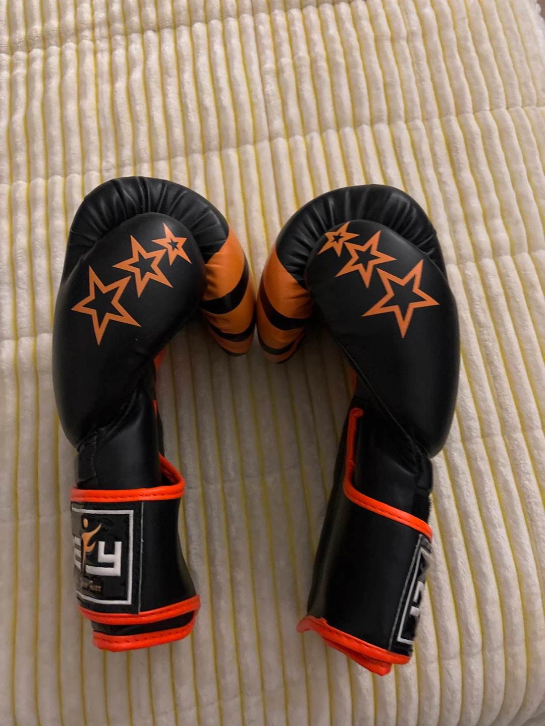 DEYU 16oz Special Gel Boxing Gloves - Black & Orange - photo 3