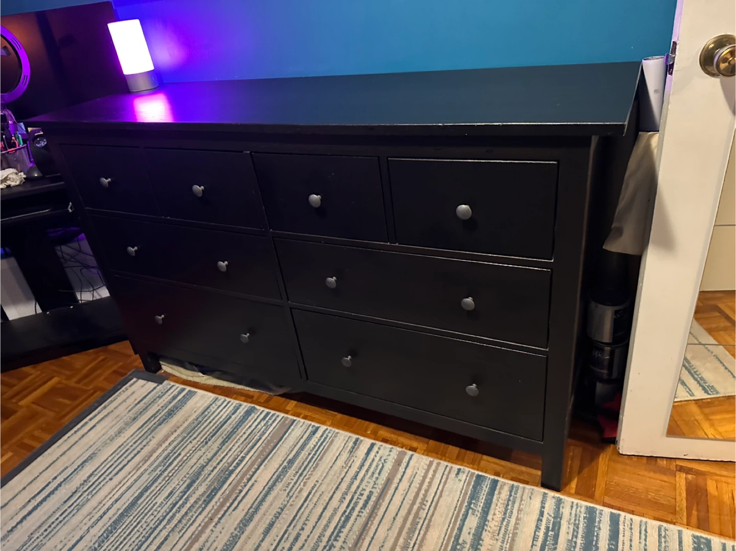 IKEA HEMNES 8-drawer dresser, black-brown, 63x37 3/4 "