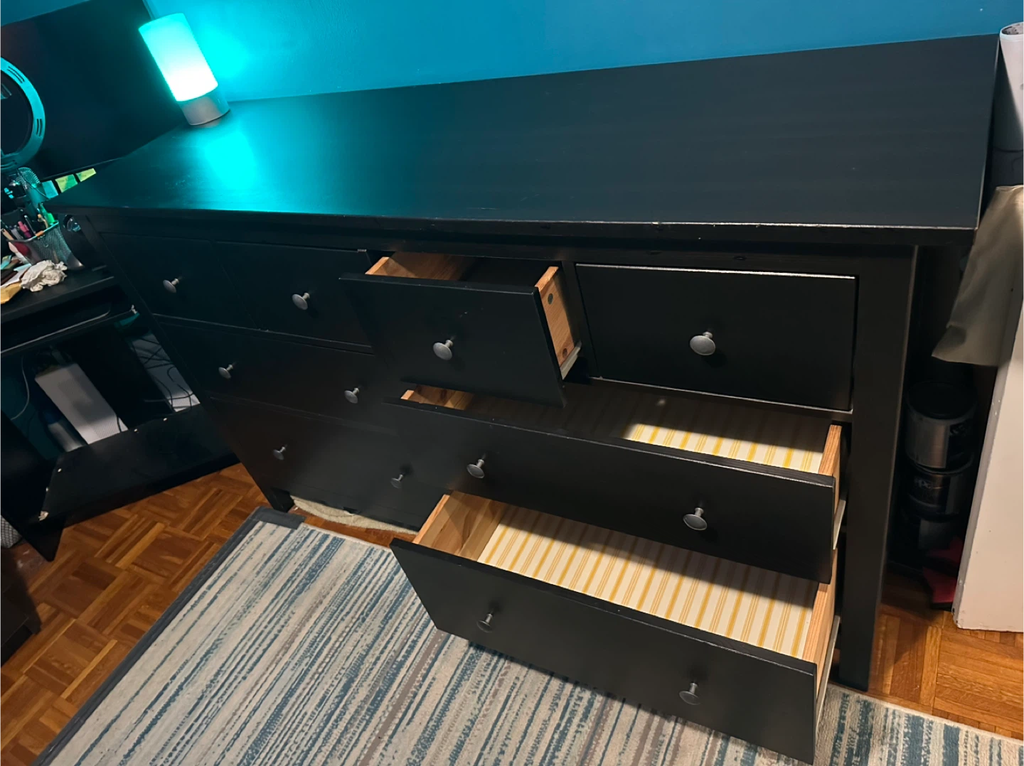 IKEA HEMNES 8-drawer dresser, black-brown, 63x37 3/4 " - photo 2