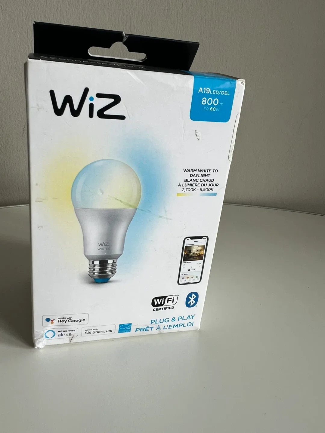WiZ A19 LED Smart Bulb - NEW thumbnail