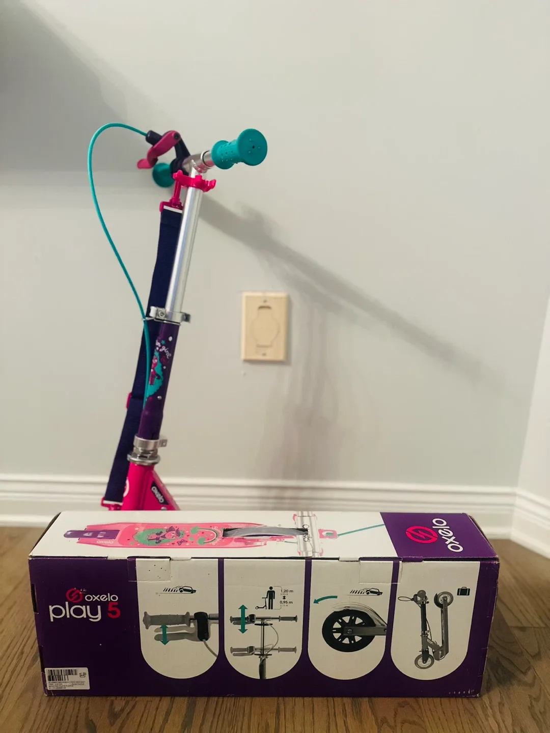 Oxelo Play 5 Kids Scooter - Pink & Purple image indicator(3)