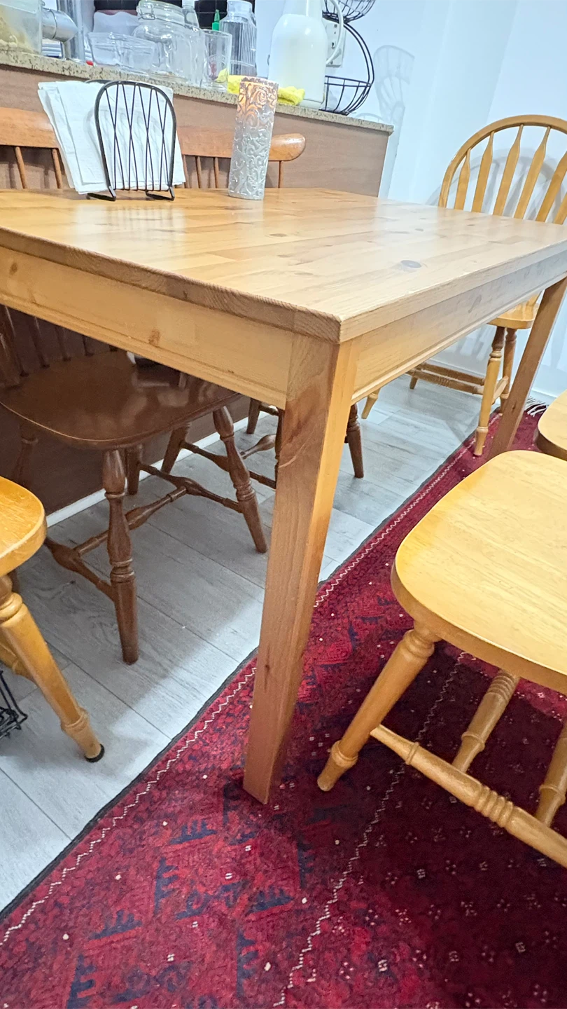 Wooden Dining Table with 4 Chairs - photo 5
