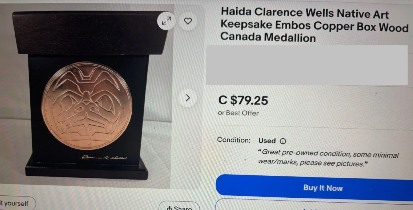 Clarence A. Wells Bent Box with tooled Copper Designs image indicator(7)