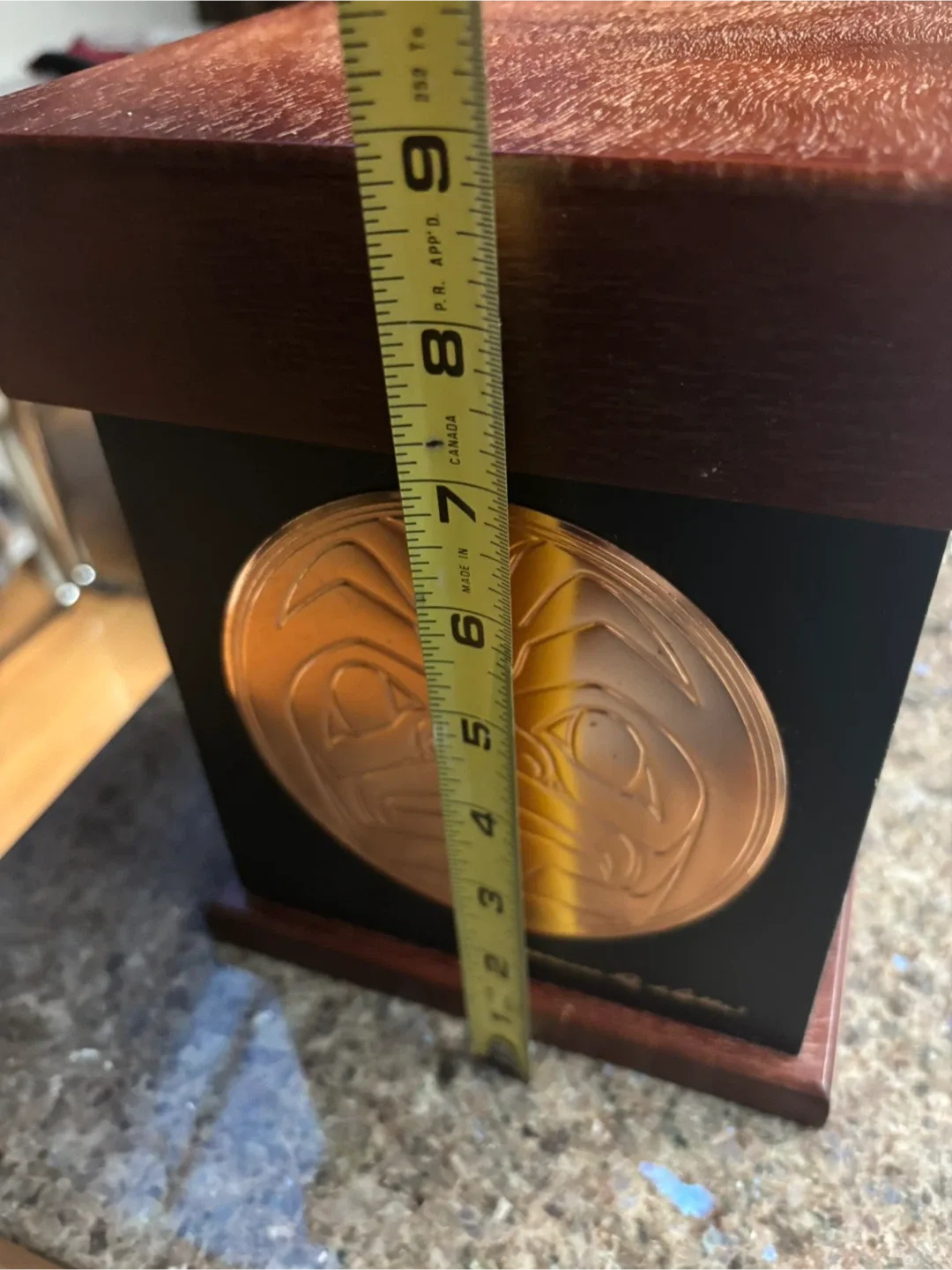 Clarence A. Wells Bent Box with tooled Copper Designs image indicator(3)