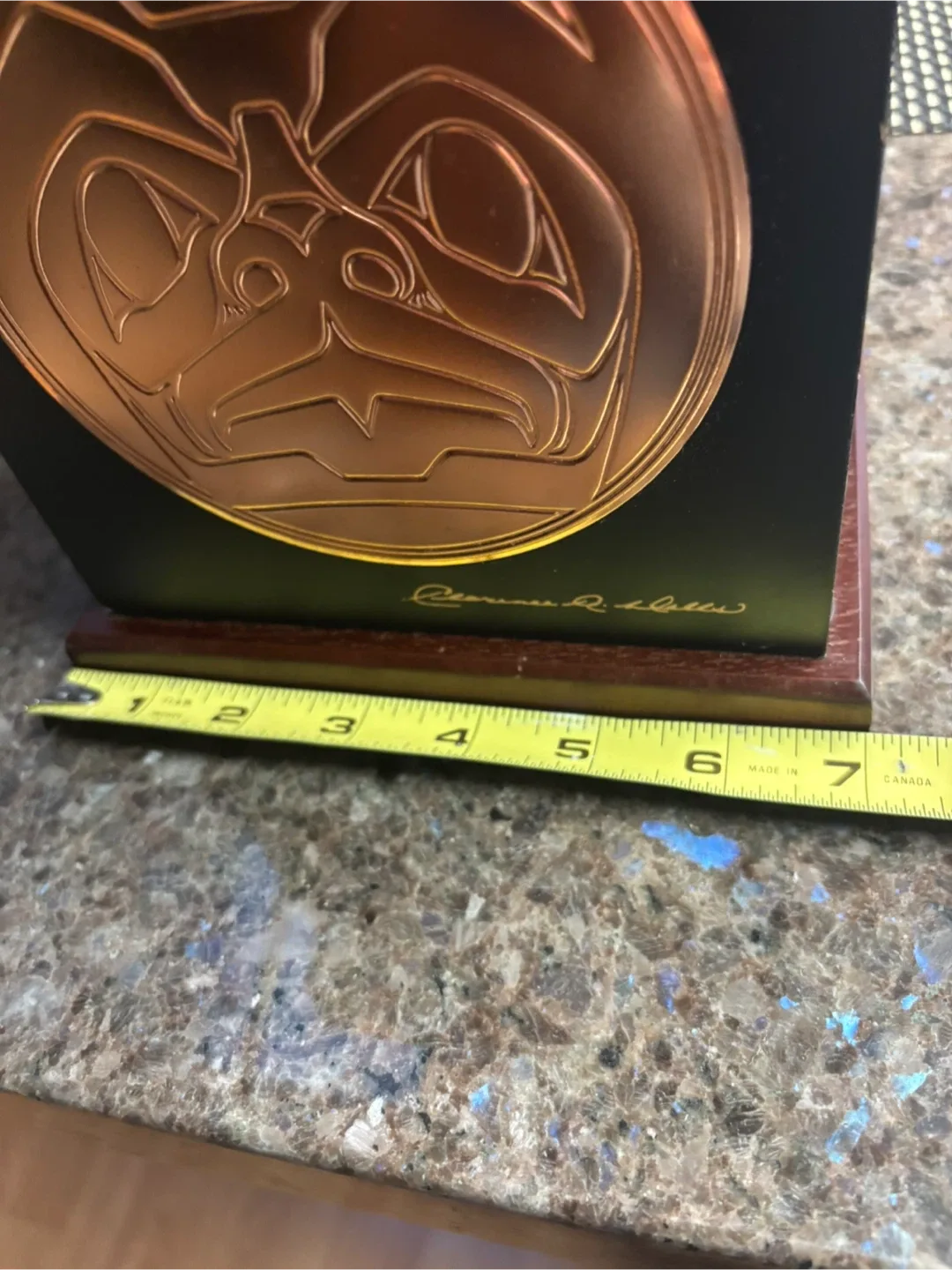 Clarence A. Wells Bent Box with tooled Copper Designs image indicator(2)