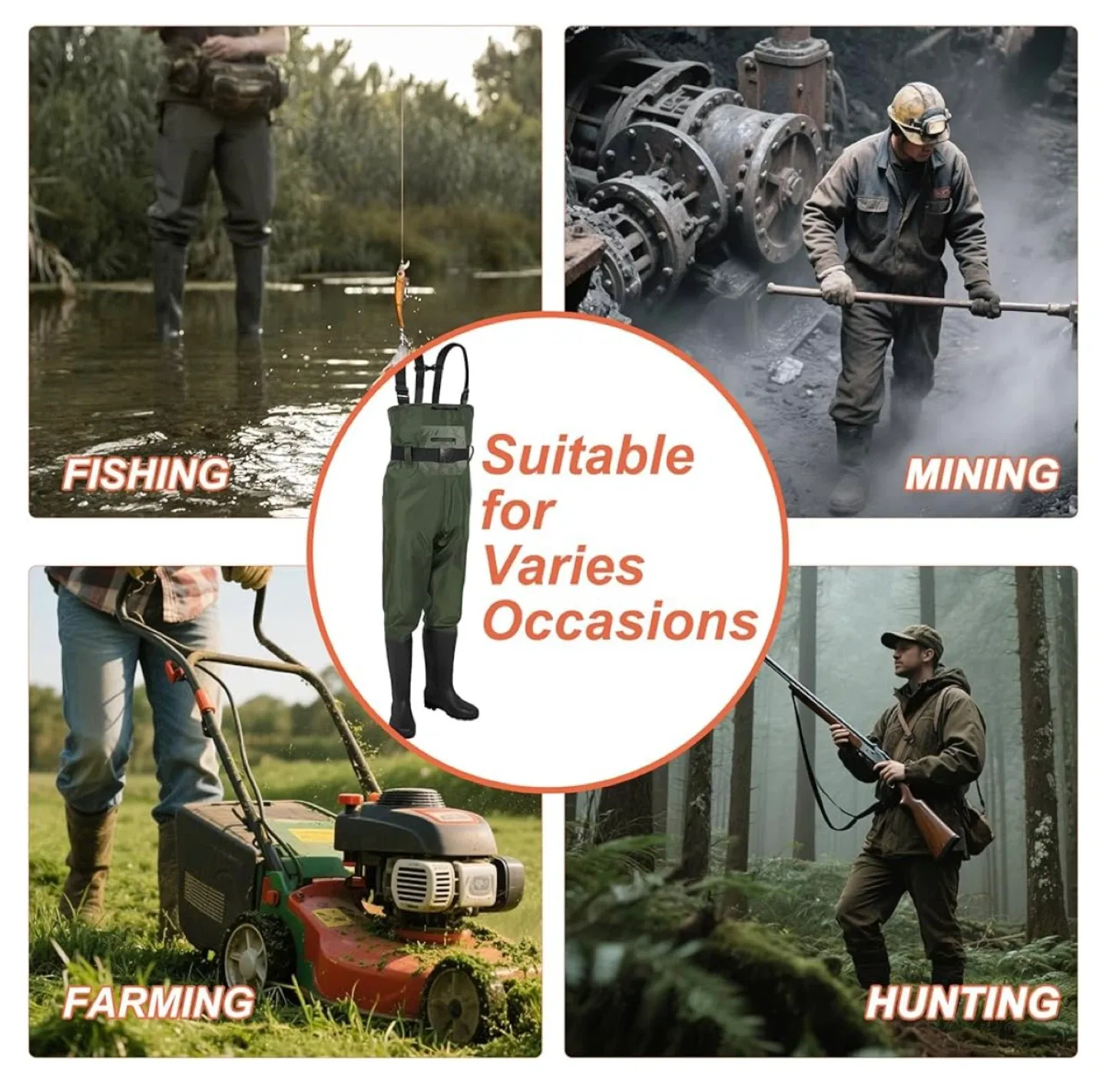 MYDAYS OUTDOOR Fishing Waders - Size 10 image indicator(3)