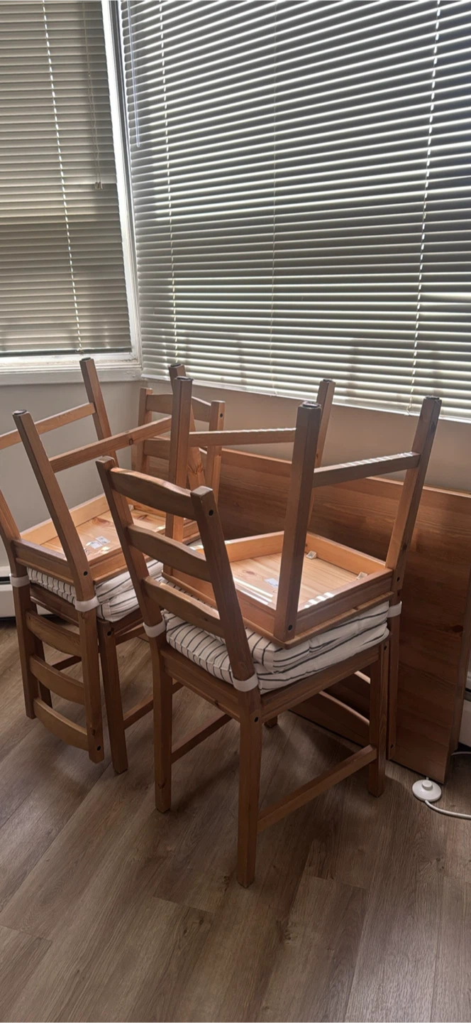 IKEA Ingatorp Extendable Table & 4 Chairs - photo 2