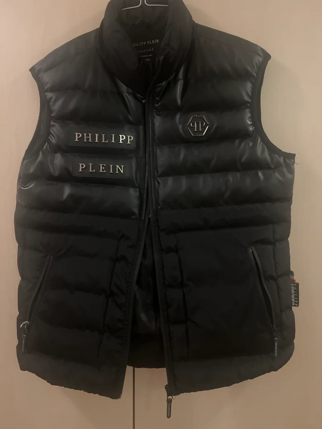 Philipp Plein Black Puffer Vest - XL thumbnail