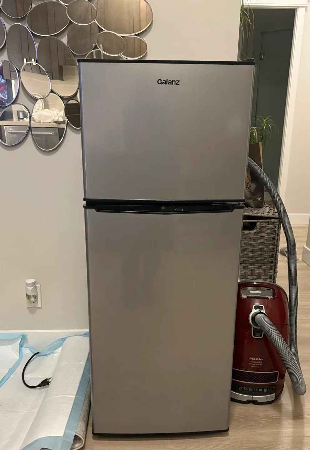 Galanz Two Door Mini Fridge - Silver thumbnail