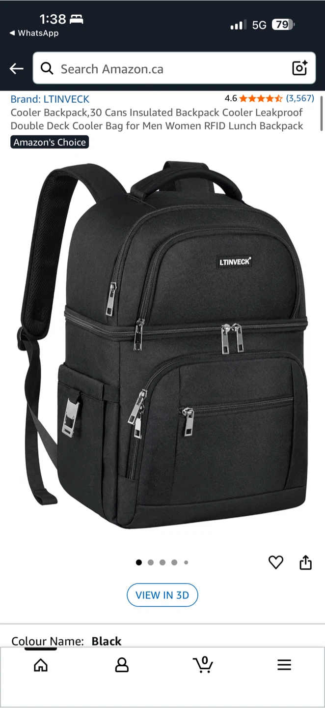 LTINVECK Cooler Backpack, 30 Cans Insulated