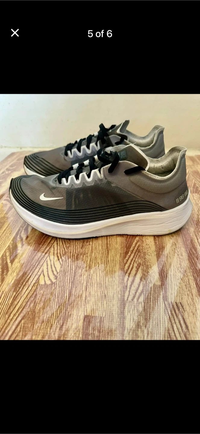 Nike Zoom Fly Grey Running Shoes size 9.5