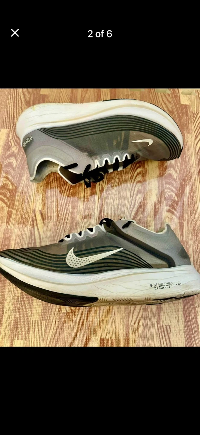 Nike Zoom Fly Grey Running Shoes size 9.5 - photo 2