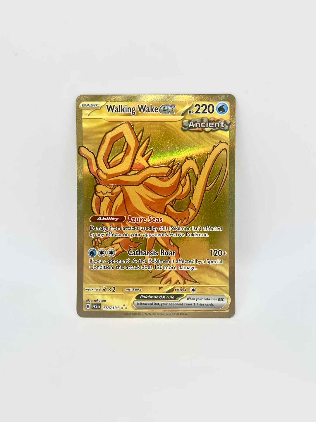 Walking Wake ex Pokemon Card - Gold