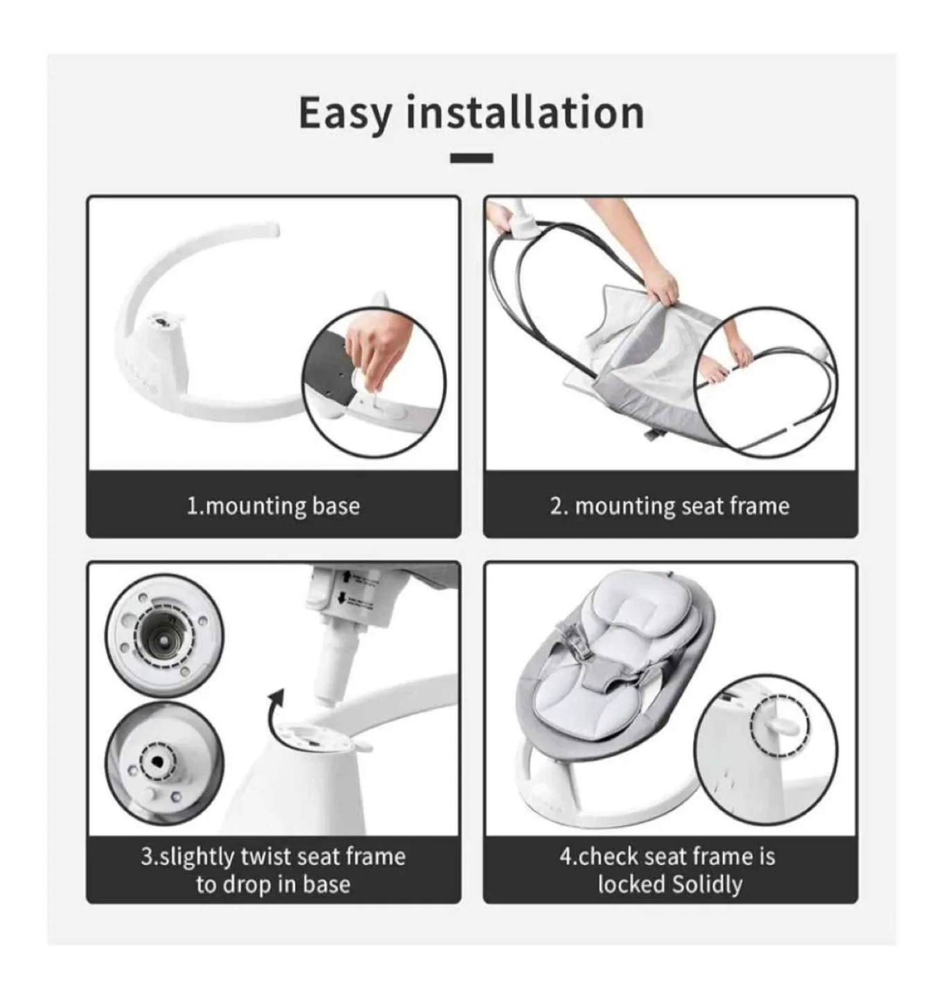 Lupfung Baby Swings for Infants w Remote - Bluetooth image indicator(4)