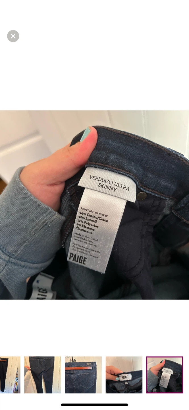 Paige Verdugo Ultra Skinny Jeans, Size 30 - photo 5
