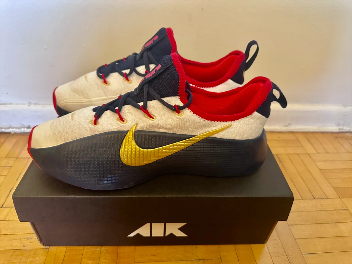 Nike LeBron Witness 7 White/Gold/Red Shoes - photo 2