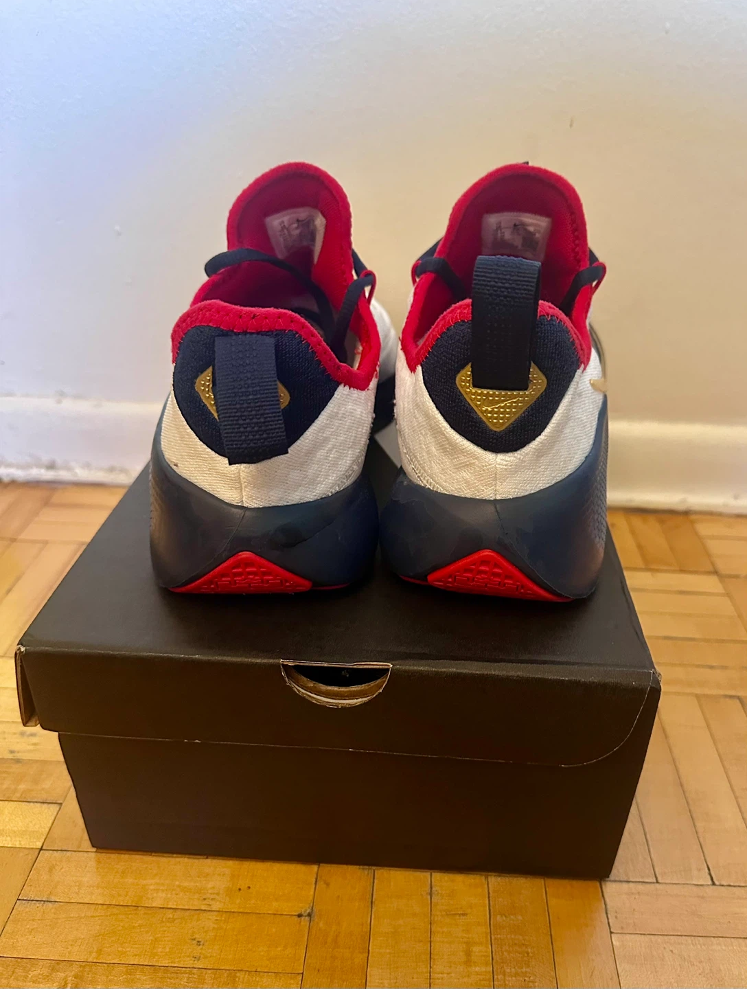 Nike LeBron Witness 7 White/Gold/Red Shoes - photo 5