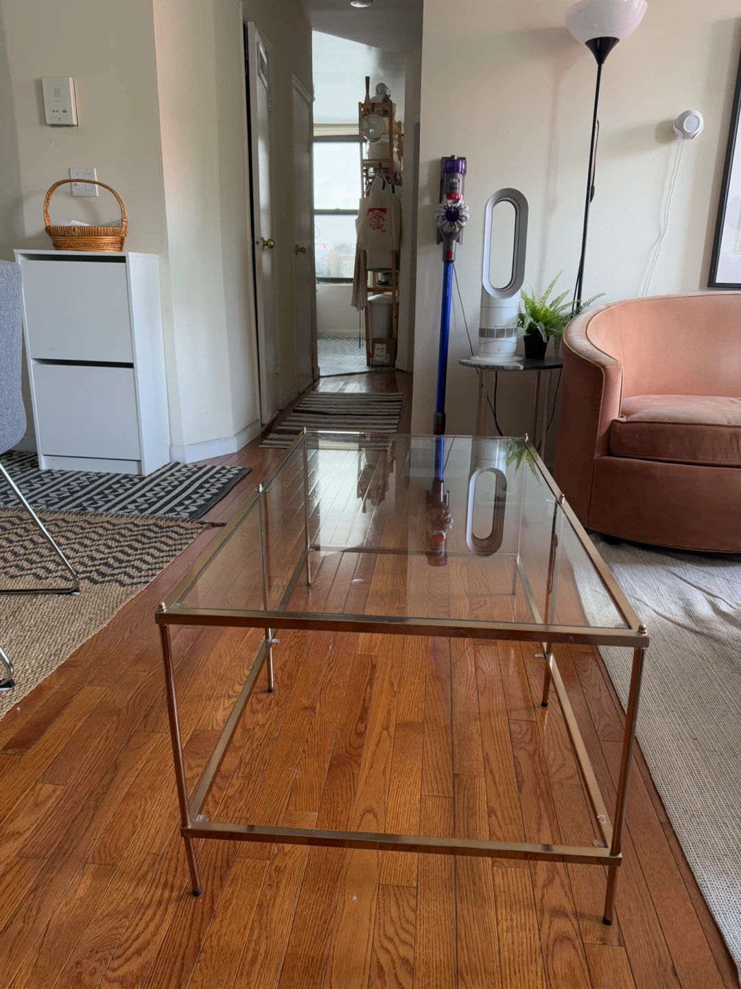 Gold & Glass Coffee Table - photo 2