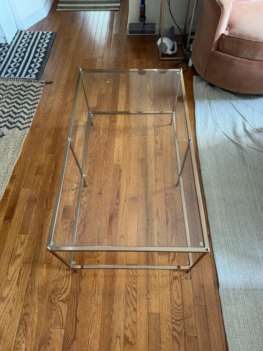 Gold & Glass Coffee Table