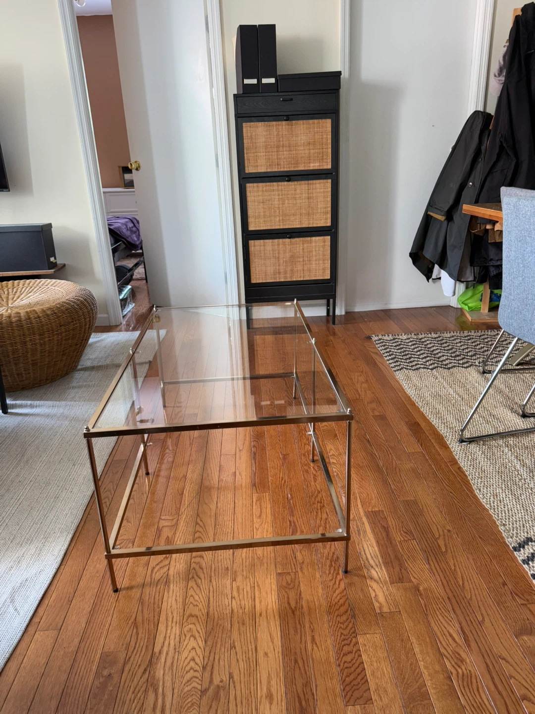 Gold & Glass Coffee Table - photo 4