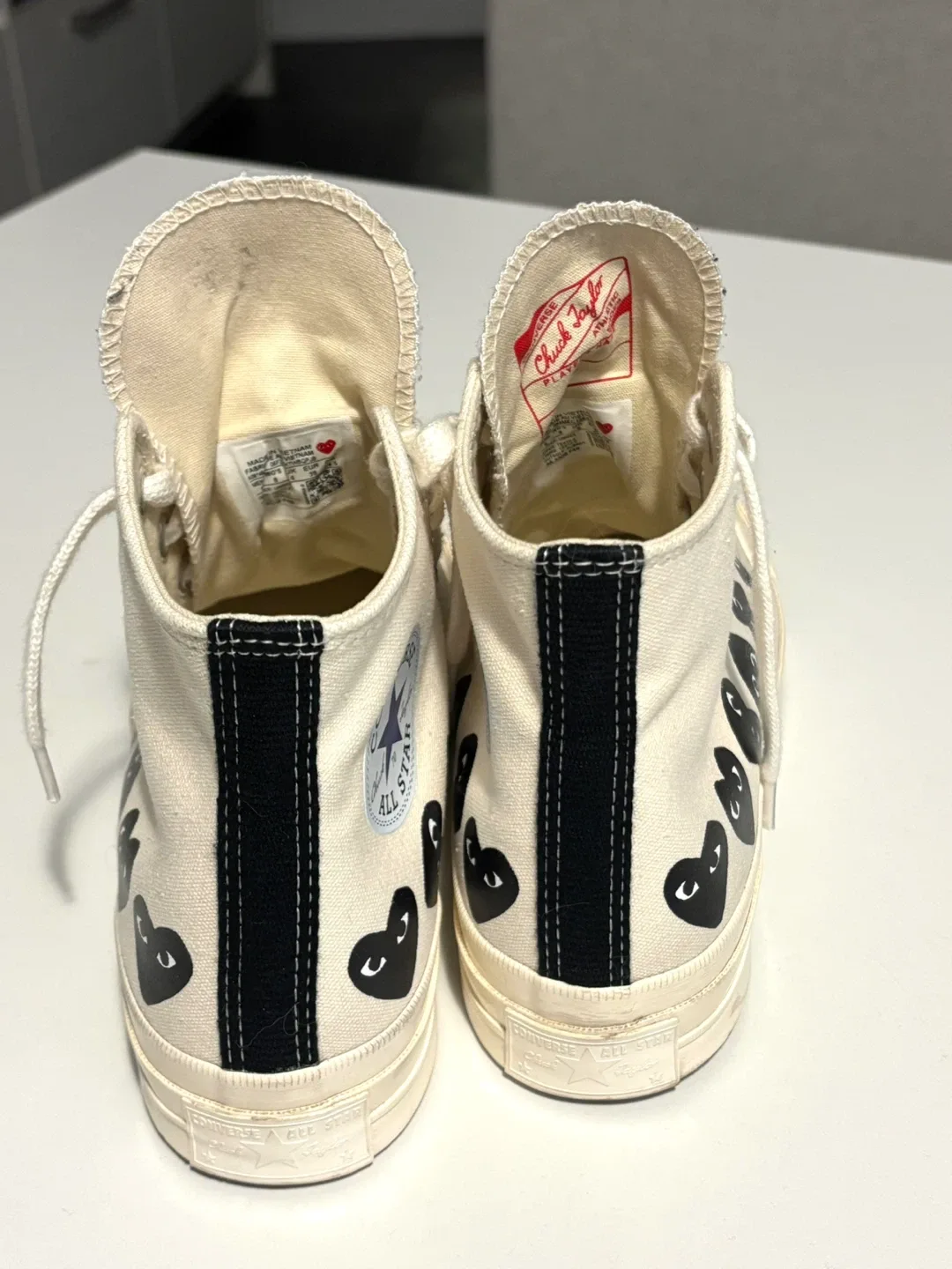 Converse x Comme des Garçons Cream High-Top Sneakers image indicator(3)