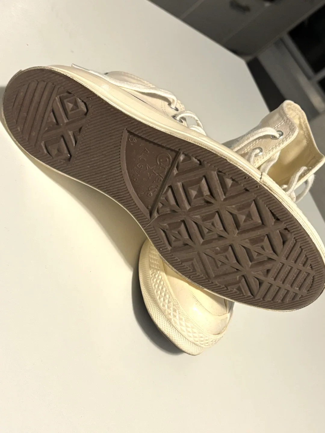 Converse x Comme des Garçons Cream High-Top Sneakers image indicator(4)