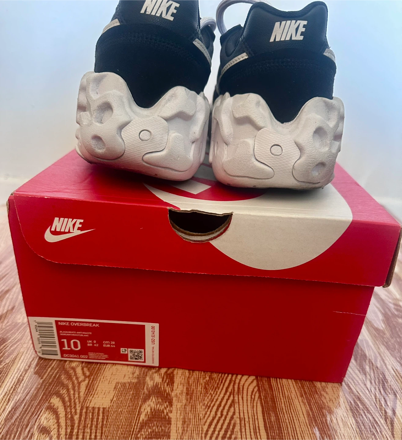Nike Overbreak Black/White Men's Size 10 - photo 5
