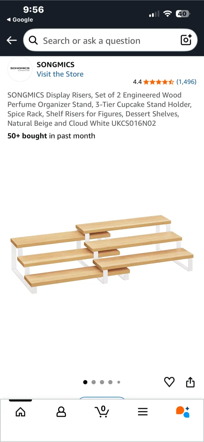 SONGMICS Display Risers, Set of 2 image indicator(4)