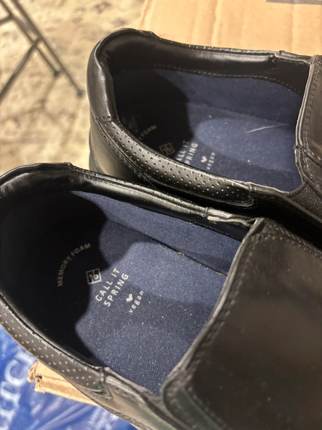 Call It Spring Black Vegan Leather Slip-On Shoes - photo 2
