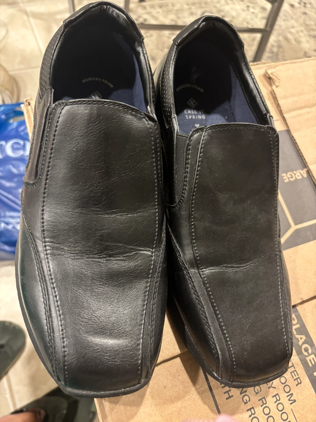 Call It Spring Black Vegan Leather Slip-On Shoes - photo 3