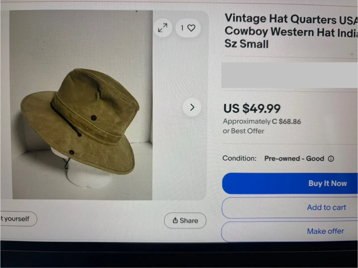 Henschel Hatquarters cotton twill mens medium image indicator(9)