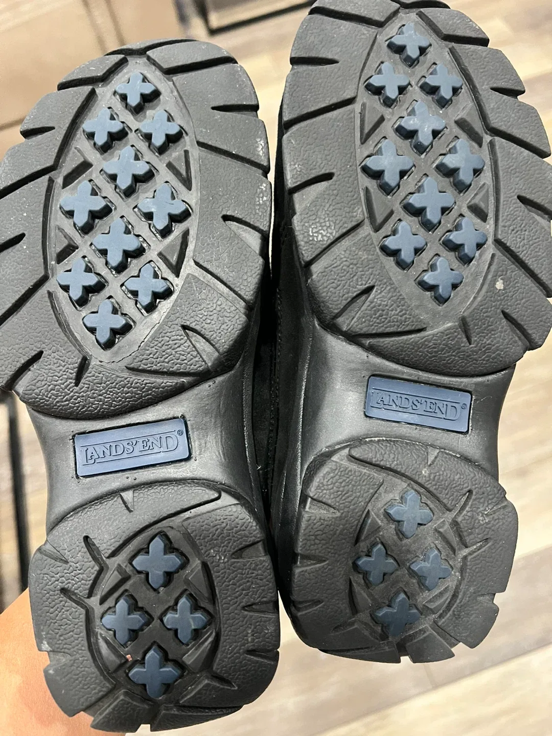 Lands' End Black Suede Slip-On Shoes image indicator(2)