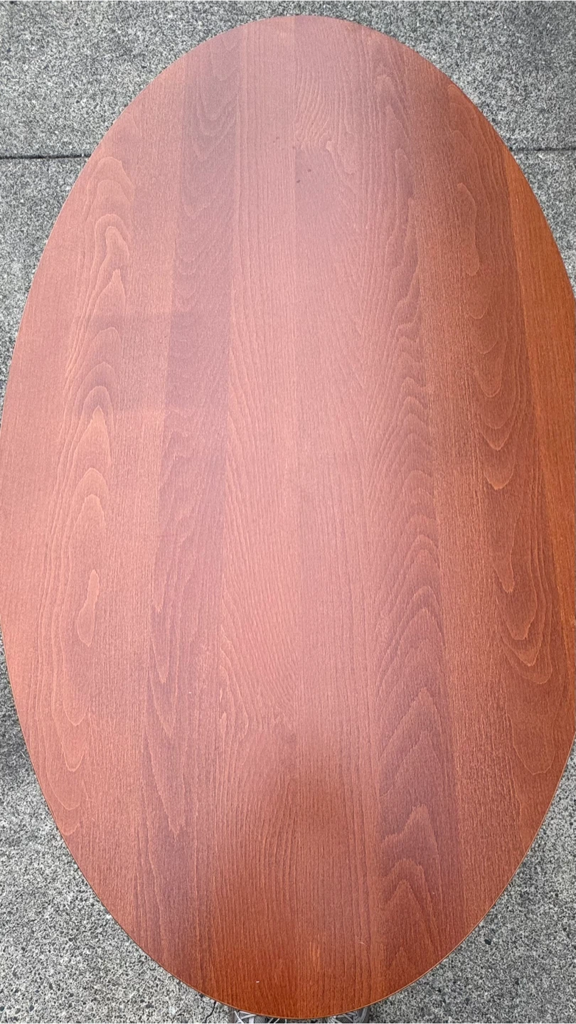 Oval Wooden Table with Silver Legs - photo 5