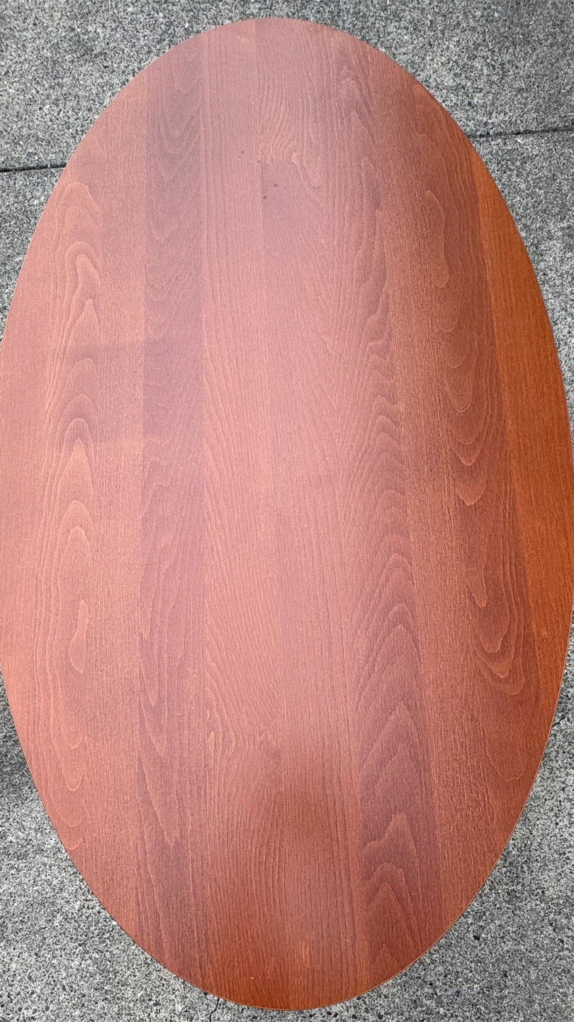 Oval Wooden Table with Silver Legs - photo 4