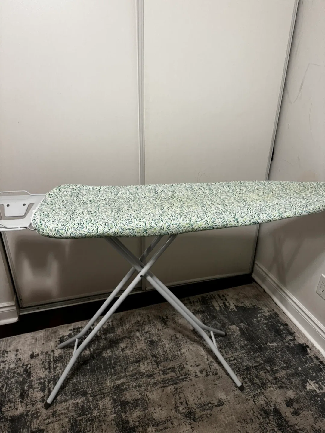 Ironing Board - White Frame, Leaf Pattern Cover thumbnail