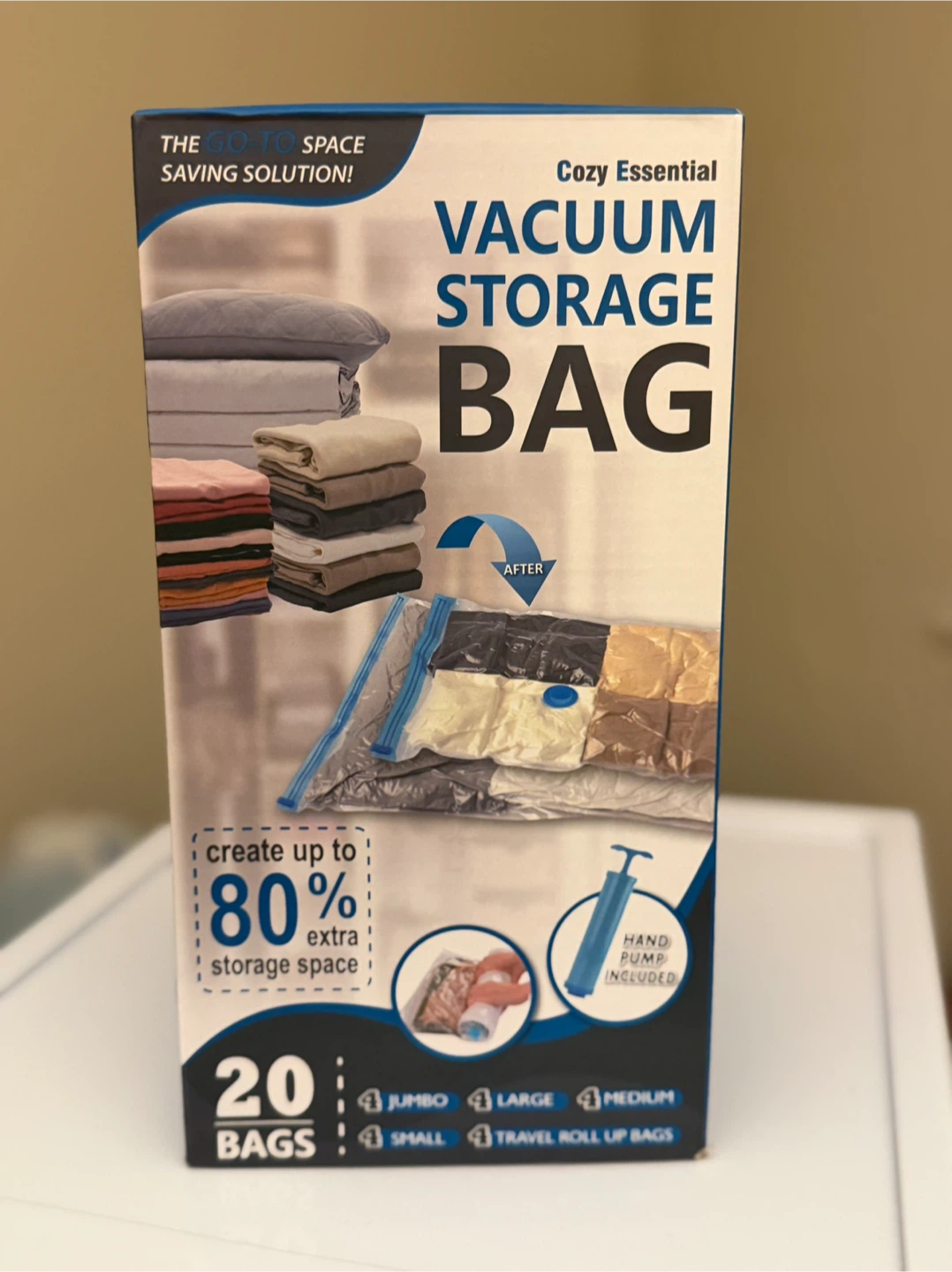 Cozy Essential Vacuum Storage Bags - 20 Pack