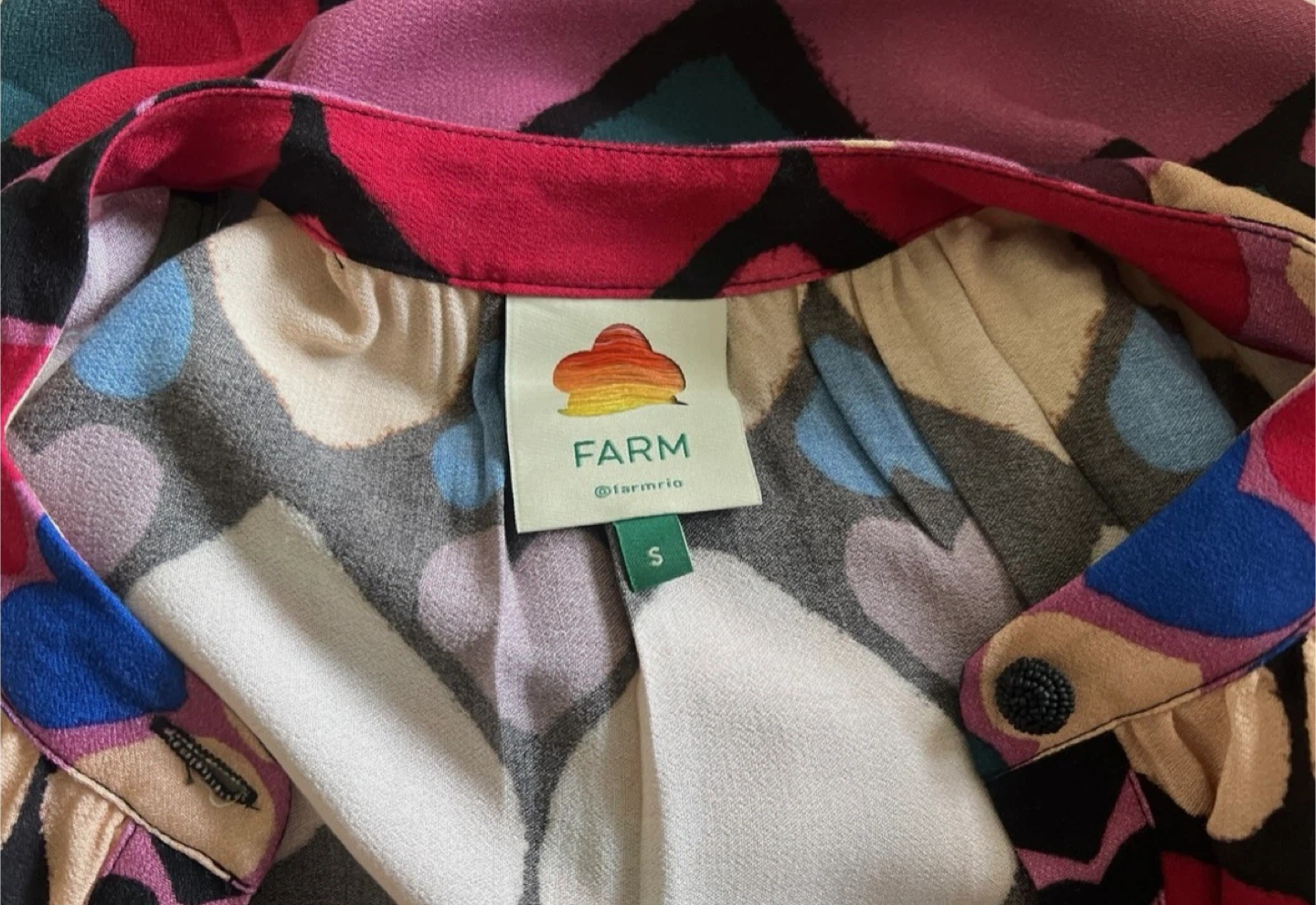 Farm Rio Colorful Heart Print Dress - Size S - photo 4