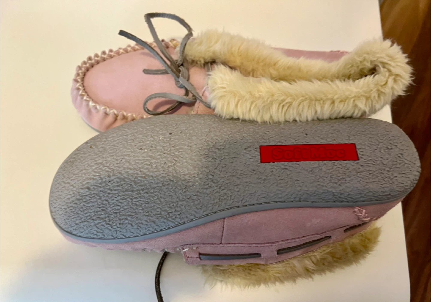 Moccasins Pink Suede Size 10 —Soft Moc - photo 2