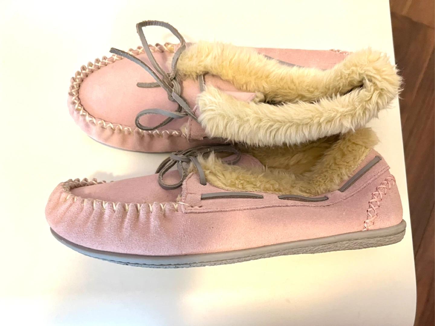 Moccasins Pink Suede Size 10 —Soft Moc - photo 4